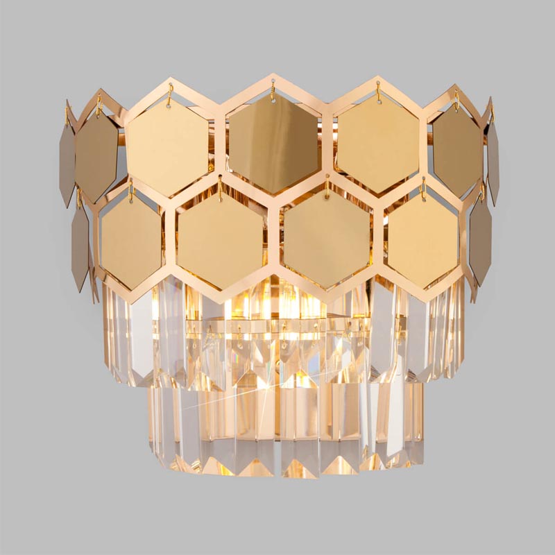 Бра Hanging Hexagon Moira Sconce gold Прозрачный (Transparent) Золотой Бра Hanging Hexagon Moira Sconce gold Прозрачный (Transparent) Золотой в Барнауле | Loft Concept