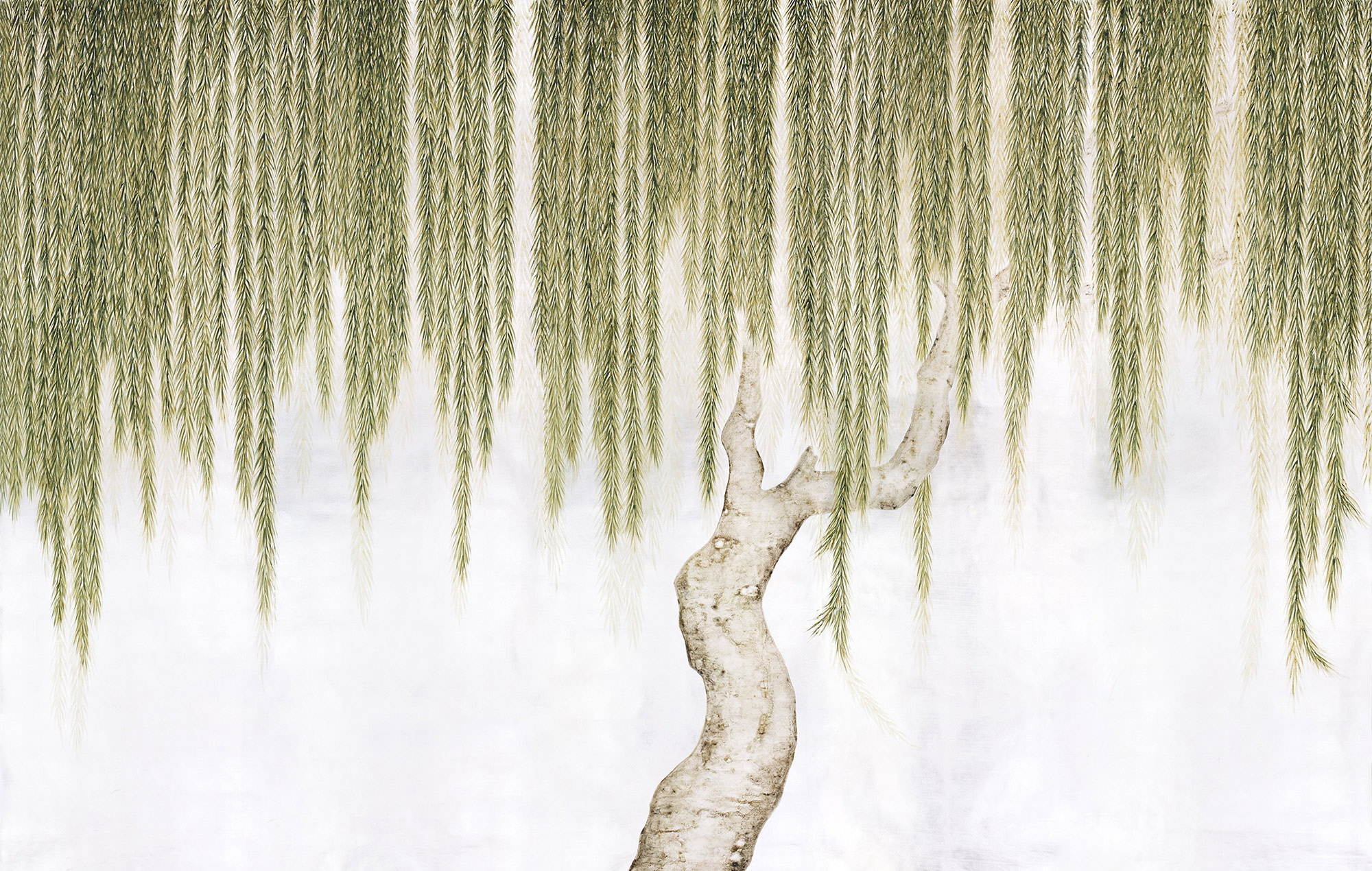 Обои ручная роспись Willow Original colourway on Tarnished Silver gilded paper Обои ручная роспись Willow Original colourway on Tarnished Silver gilded paper - постер Loft-Concept в Барнауле