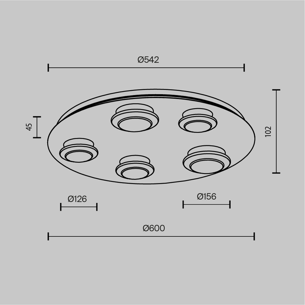 Потолочный светильник Pharao 3000К 56Вт в Барнауле