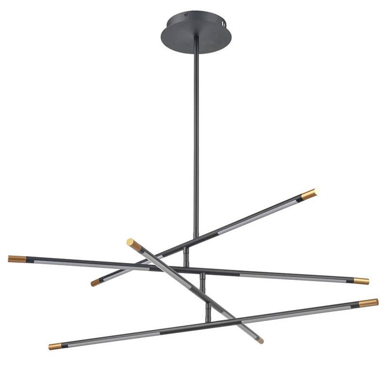 Люстра Drawing Line Gold Black Золотой Черный Люстра Drawing Line Gold Black Золотой Черный в Барнауле | Loft Concept