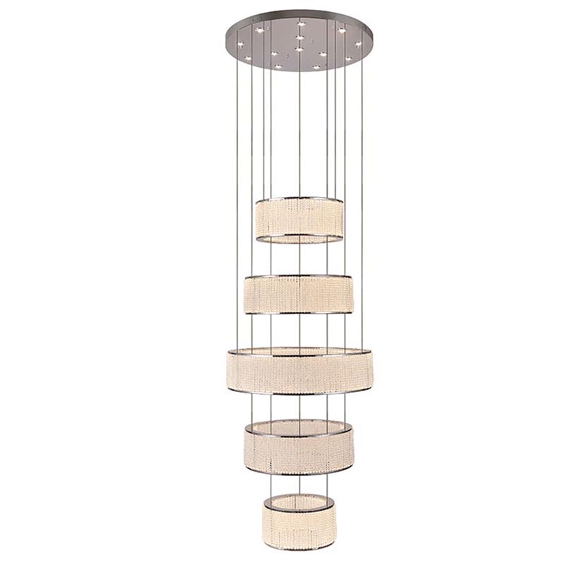 Люстра Crystal Shine Naomi 5 rings Chandelier Хром Прозрачный (Transparent) Люстра Crystal Shine Naomi 5 rings Chandelier Хром Прозрачный (Transparent) в Барнауле | Loft Concept