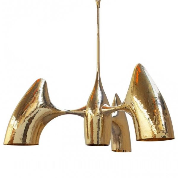 Люстра Philippe Hiquily Chandelier Винтажное глянцевое золото с состаренным эффектом Люстра Philippe Hiquily Chandelier Винтажное глянцевое золото с состаренным эффектом в Барнауле | Loft Concept