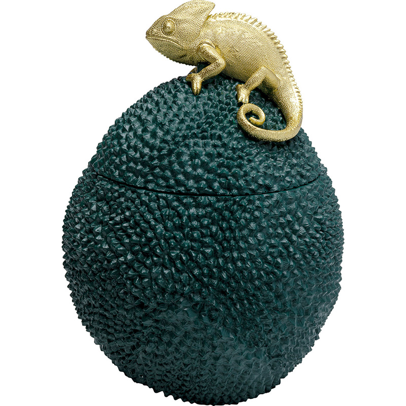 Шкатулка Lizard on tropical fruit Зеленый Золотой Шкатулка Lizard on tropical fruit Зеленый Золотой в Барнауле | Loft Concept