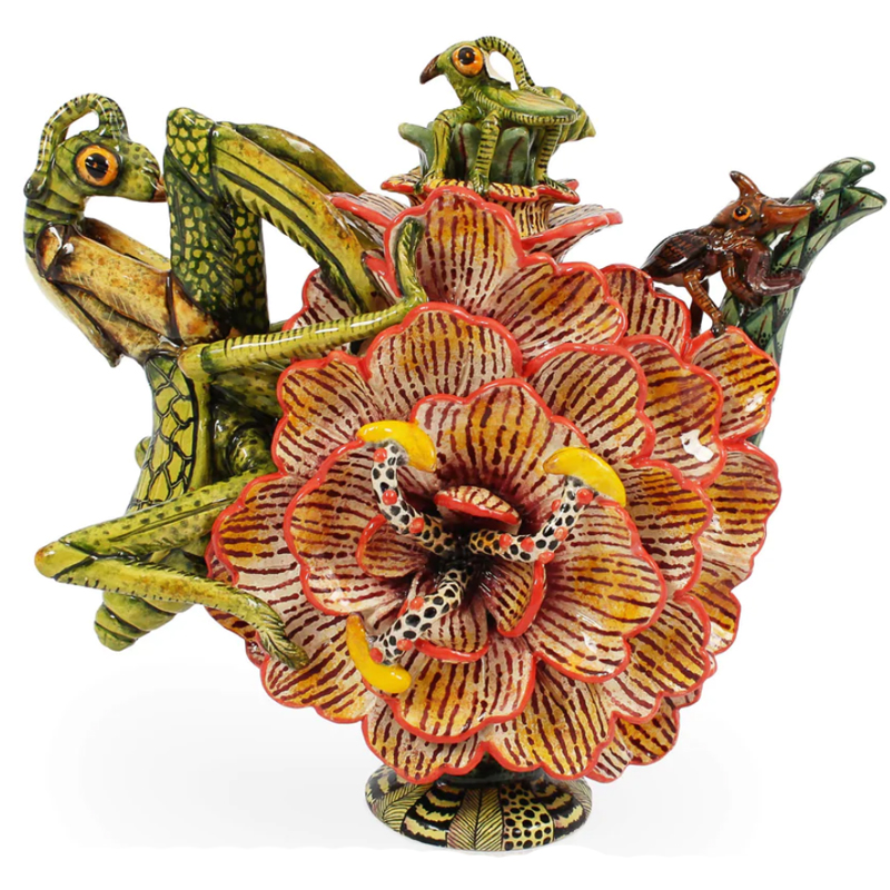 Чайник Богомол и Тропический Цветок Praying Mantis Teapot Оранжевый Зеленый Чайник Богомол и Тропический Цветок Praying Mantis Teapot Оранжевый Зеленый в Барнауле | Loft Concept