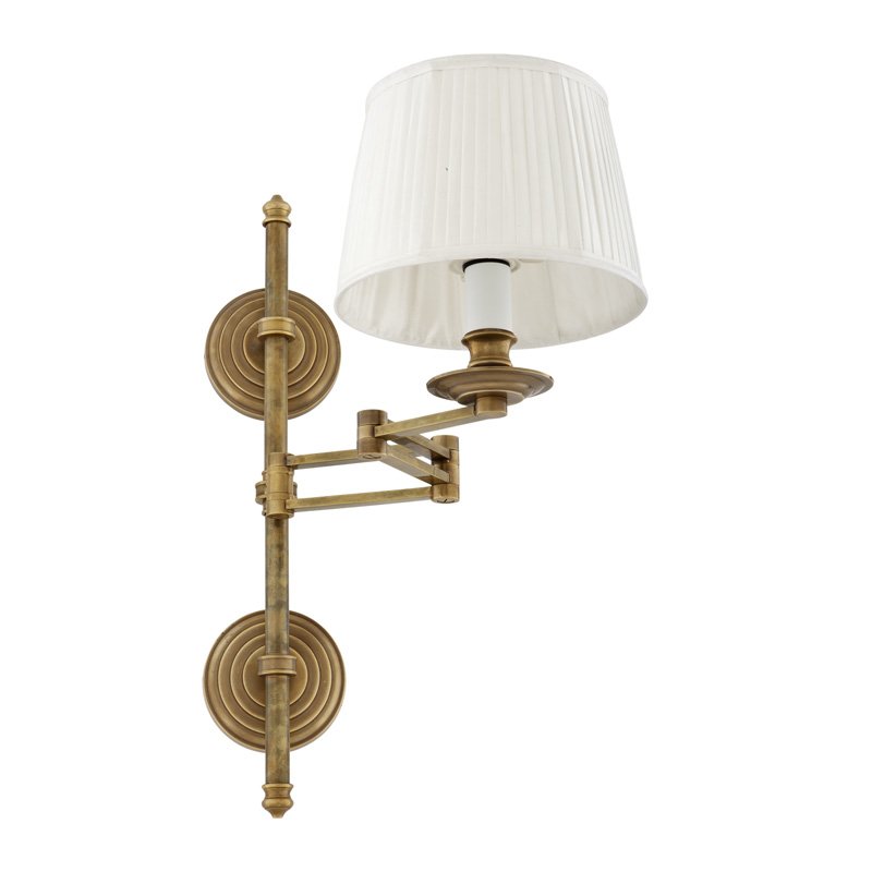 Бра Wall Lamp Favonius Brass Латунь Белый Бра Wall Lamp Favonius Brass Латунь Белый в Барнауле | Loft Concept