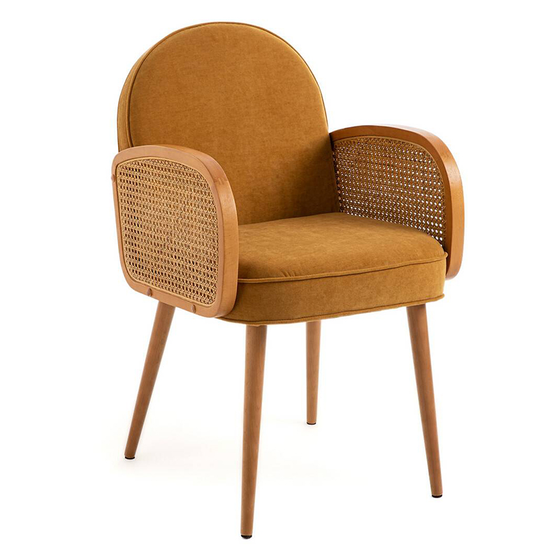 Стул Morten Wicker Mustard Chair Горчичный в Барнауле | Loft Concept 