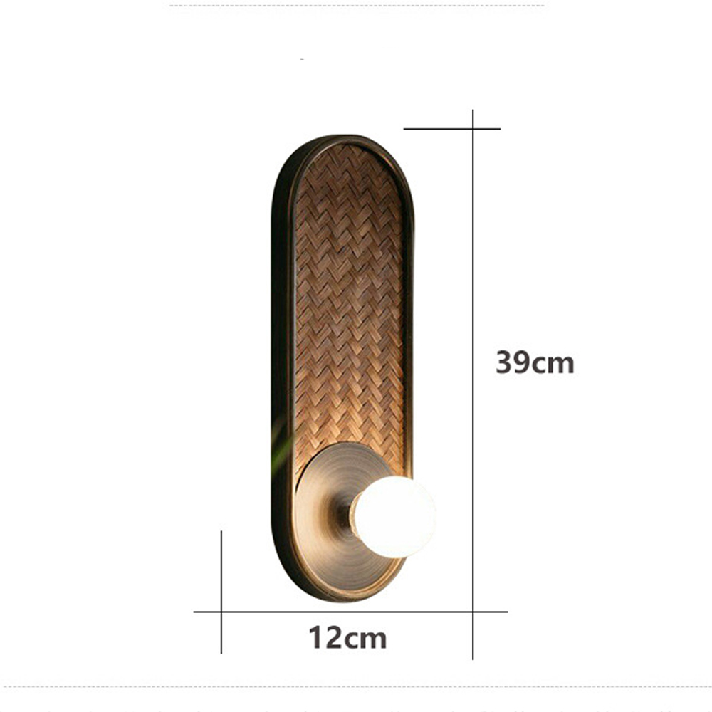 Бра с декором из плетеного бамбука Wicker Oval Lamp Бра с декором из плетеного бамбука Wicker Oval Lamp в Барнауле
