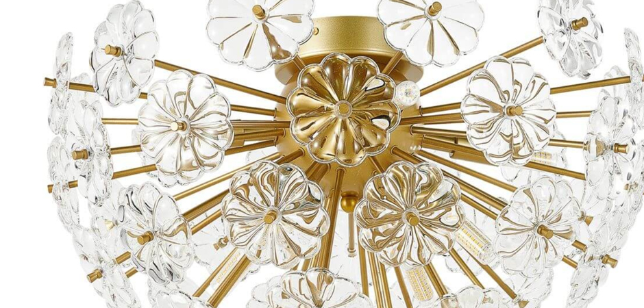 Потолочный Светильник Glass Flowers Sputnik Ceiling Потолочный Светильник Glass Flowers Sputnik Ceiling - Loft-Concept в Барнауле