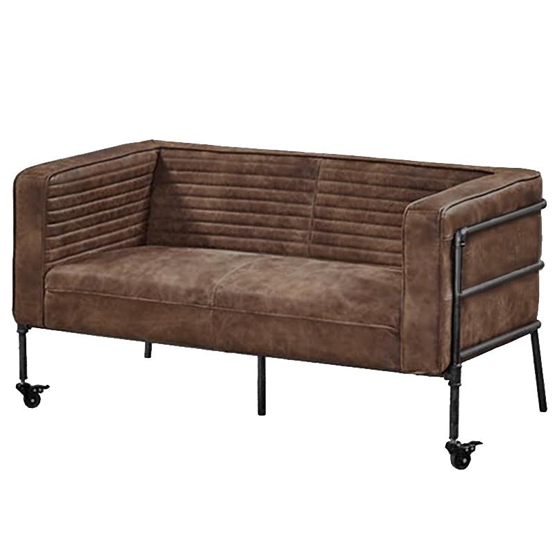 Диван Desmond Loveseat Grain Leather Коричневый Диван Desmond Loveseat Grain Leather Коричневый в Барнауле | Loft Concept