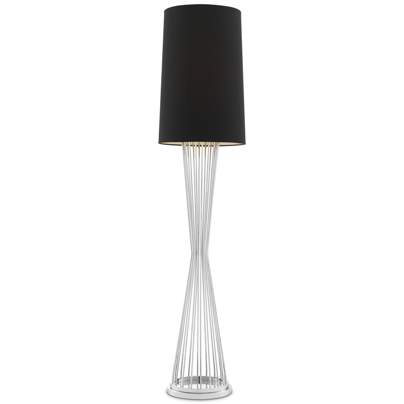 Торшер Eichholtz Floor Lamp Holmes Nickel Никель Черный Торшер Eichholtz Floor Lamp Holmes Nickel Никель Черный в Барнауле | Loft Concept