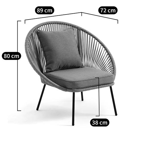Садовое кресло Аcapulco Grey Chair Садовое кресло Аcapulco Grey Chair в Барнауле