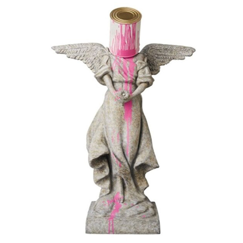 Статуэтка Banksy Rosa Engel Statue Серый Розовый Статуэтка Banksy Rosa Engel Statue Серый Розовый в Барнауле | Loft Concept