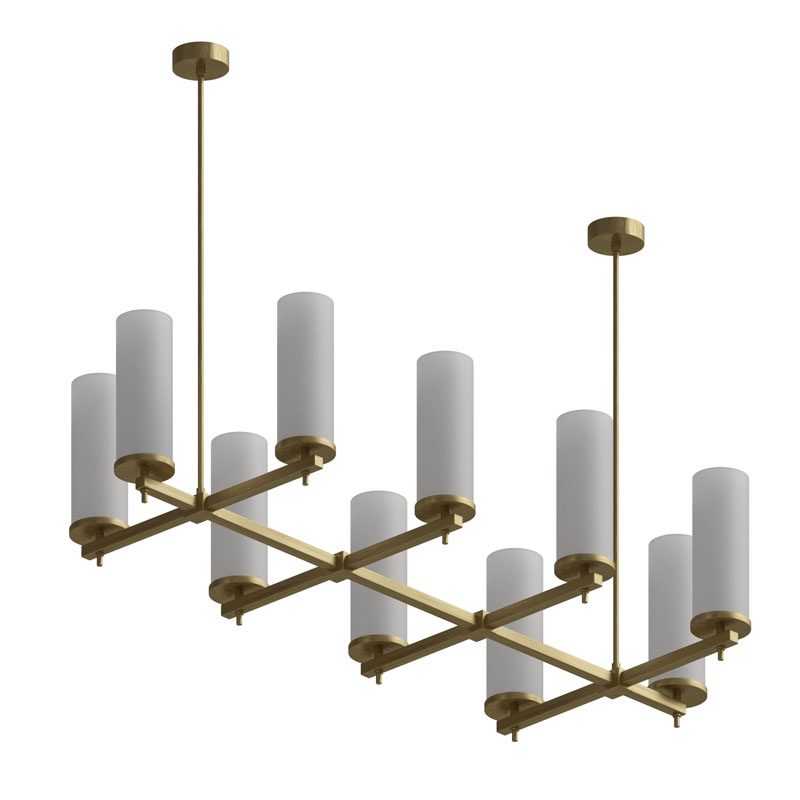 Люстра Дизайнерская Candle Holder Латунь Белый Люстра Дизайнерская Candle Holder Латунь Белый в Барнауле | Loft Concept