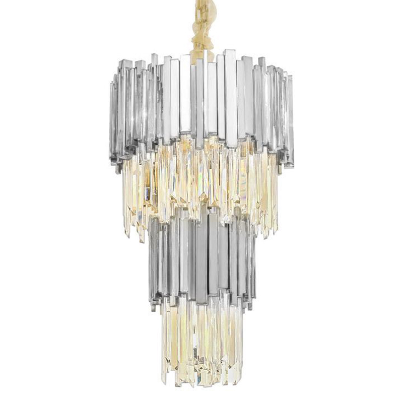 Люстра многоярусная Luxxu Modern Cascade Chandelier Silver Metal Glass 45 Серебряный Прозрачное Стекло Люстра многоярусная Luxxu Modern Cascade Chandelier Silver Metal Glass 45 Серебряный Прозрачное Стекло в Барнауле | Loft Concept