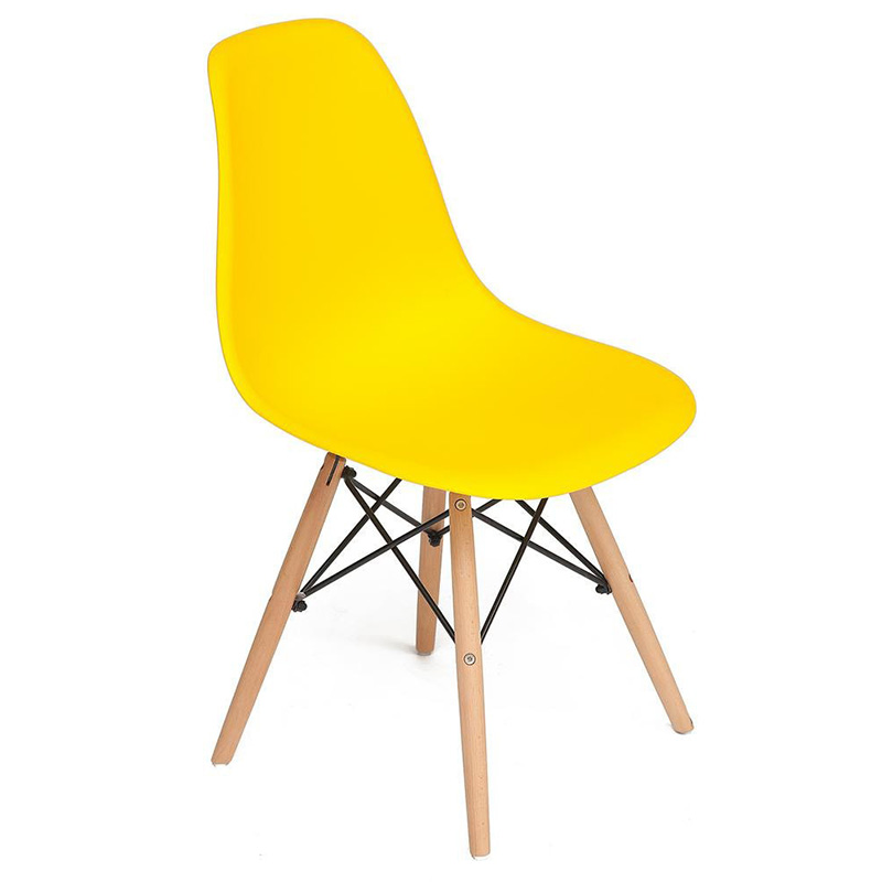 Стул DSW yellow Желтый Древесина Стул DSW yellow Желтый Древесина в Барнауле | Loft Concept