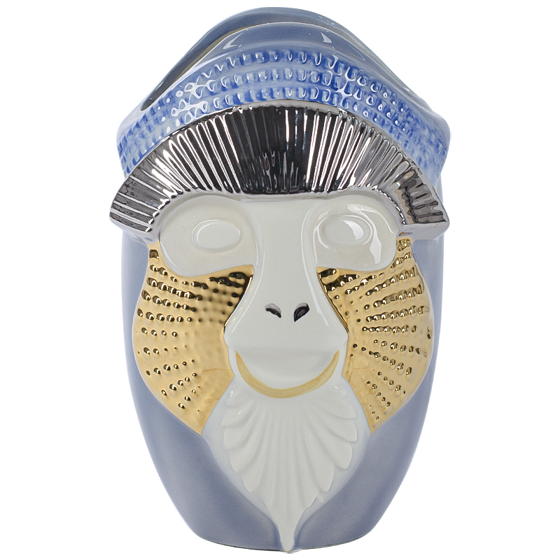 Ваза Primates Kandti Decoration blue Голубой Золотой Белый Серебряный Ваза Primates Kandti Decoration blue Голубой Золотой Белый Серебряный в Барнауле | Loft Concept