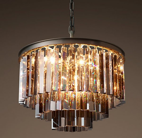 Люстра RH 1920s Odeon Smoke Glass Fringe Chandelier - 3 rings Черный Люстра RH 1920s Odeon Smoke Glass Fringe Chandelier - 3 rings Черный в Барнауле | Loft Concept