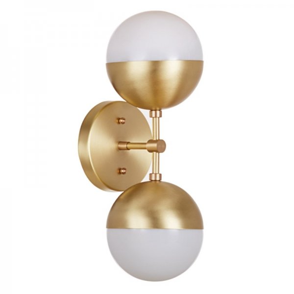 Бра Copper Light Bra Duos Brass Белый Латунь Бра Copper Light Bra Duos Brass Белый Латунь в Барнауле | Loft Concept