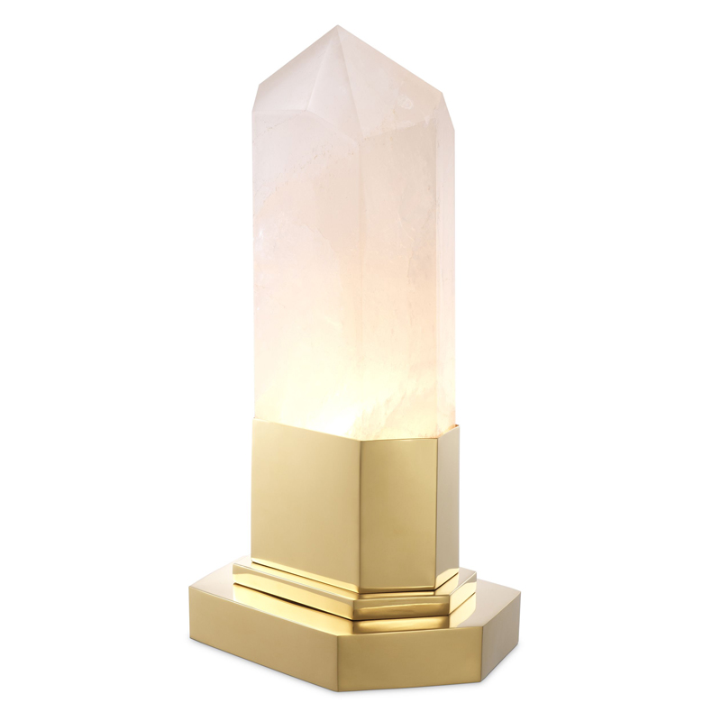 Настольная лампа Eichholtz Table Lamp Rock Crystal Золотой Молочный Настольная лампа Eichholtz Table Lamp Rock Crystal Золотой Молочный в Барнауле | Loft Concept