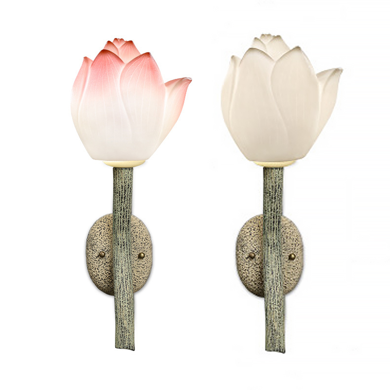 Бра Lotus Flower Sconce Розовый пастельный Белый Античный зеленый Бра Lotus Flower Sconce Розовый пастельный Белый Античный зеленый в Барнауле | Loft Concept
