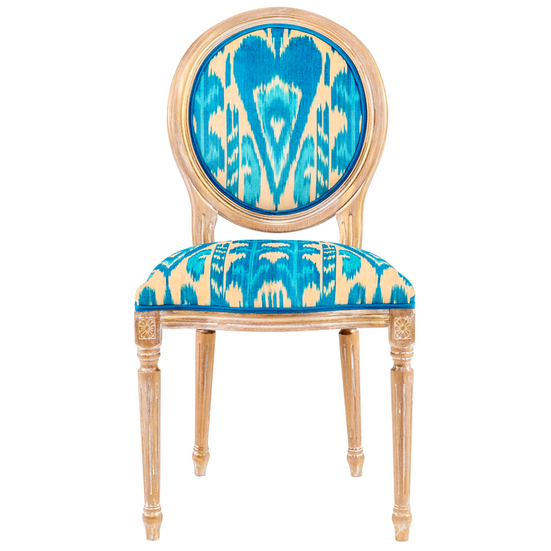 Стул Ikat Pattern Голубой Бежевый Коричневый Голубой Стул Ikat Pattern Голубой Бежевый Коричневый Голубой в Барнауле | Loft Concept