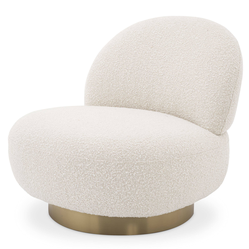Кресло Eichholtz Swivel Chair Clement Кремовый Латунь Кресло Eichholtz Swivel Chair Clement Кремовый Латунь в Барнауле | Loft Concept