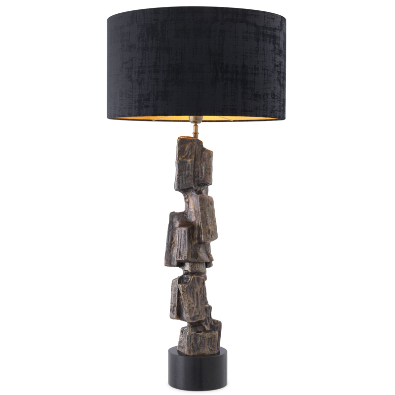 Настольная лампа Eichholtz Table Lamp Noto Винтажная латунь Черный в Барнауле | Loft Concept 