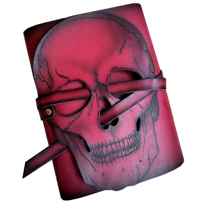 Кожаный Блокнот Красный Череп Grimoire Red Skull Красный Кожаный Блокнот Красный Череп Grimoire Red Skull Красный в Барнауле | Loft Concept