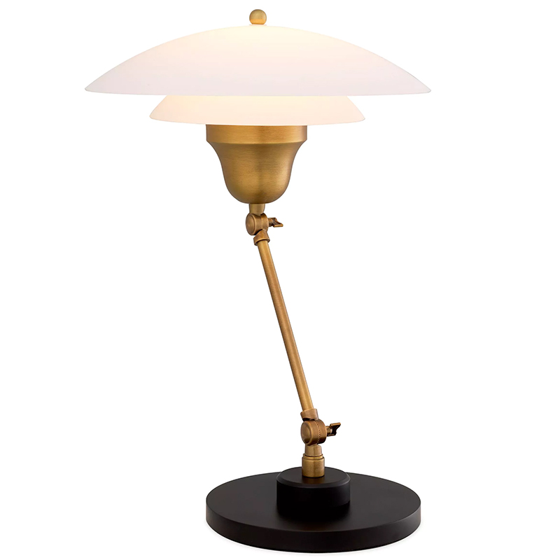 Настольная лампа Eichholtz Table Lamp Novento Латунь Белый Настольная лампа Eichholtz Table Lamp Novento Латунь Белый в Барнауле | Loft Concept