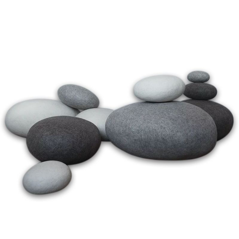 Большой Набор из 10-ти Камней-Пуфов KATSU "SOLID ROCKS" из Шерсти Коричневый Белый Серый Большой Набор из 10-ти Камней-Пуфов KATSU "SOLID ROCKS" из Шерсти Коричневый Белый Серый в Барнауле | Loft Concept