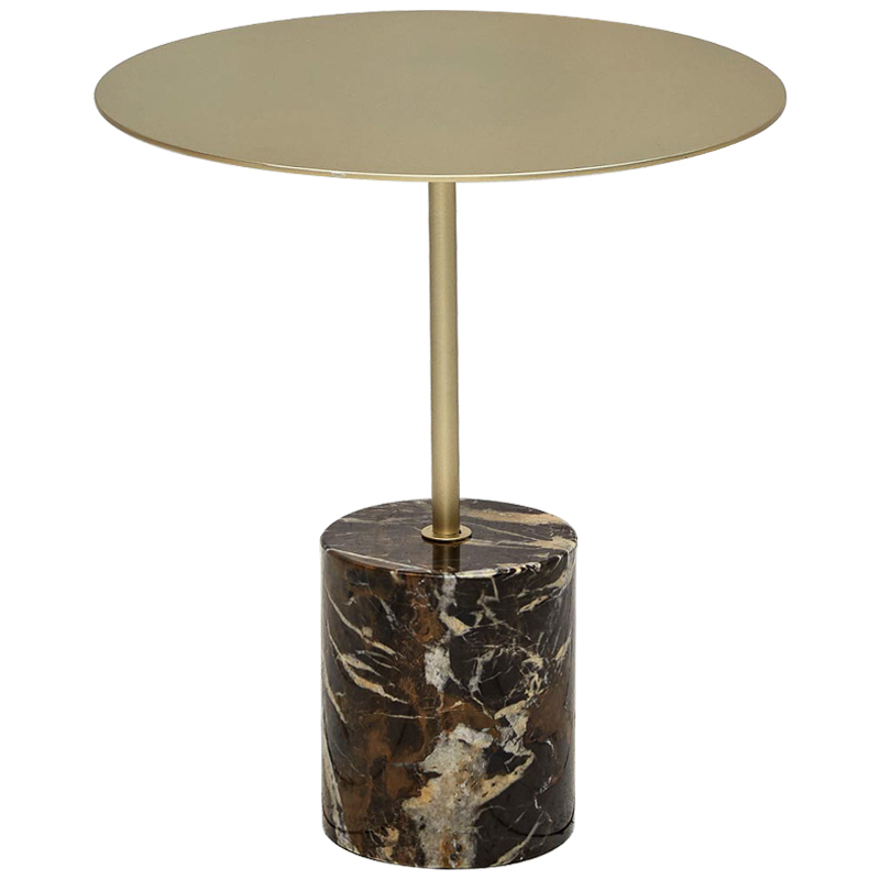 Приставной стол Thabi Dark Brown Side Table Золотой Коричневый Бежевый Приставной стол Thabi Dark Brown Side Table Золотой Коричневый Бежевый в Барнауле | Loft Concept