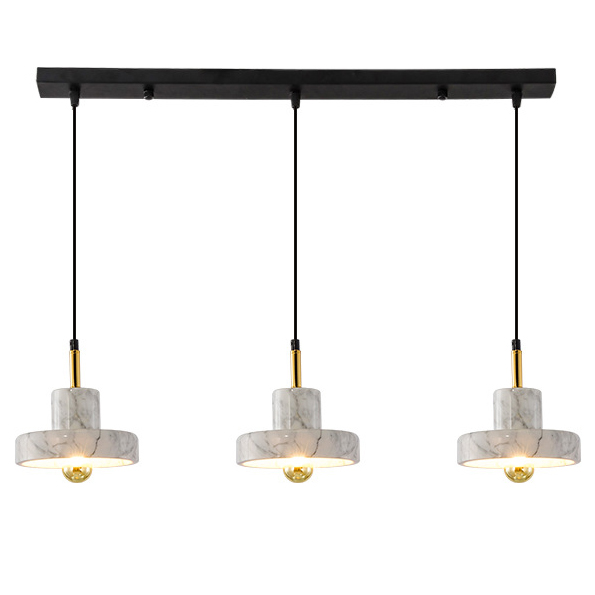 Люстра Tom Dixon Stone Pendant White 3 Белый Золотой Люстра Tom Dixon Stone Pendant White 3 Белый Золотой в Барнауле | Loft Concept