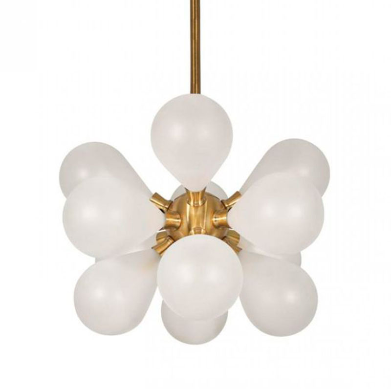 Люстра Simonet Chandelier White 50 см Белый Золотой Люстра Simonet Chandelier White 50 см Белый Золотой в Барнауле | Loft Concept