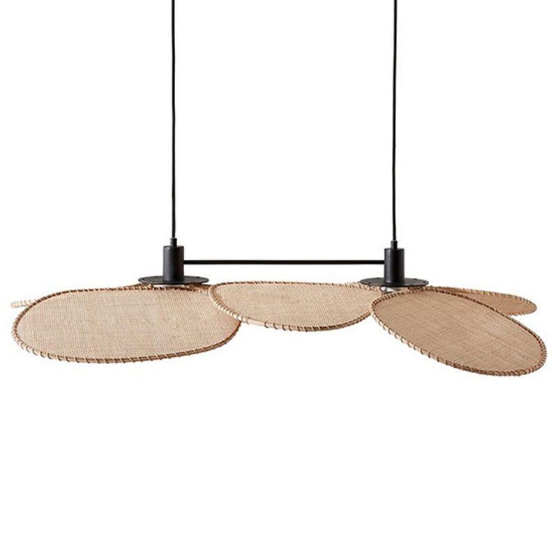 Подвесной светильник Takibi Two Lamp Pendant Древесина Черный Бежевый Подвесной светильник Takibi Two Lamp Pendant Древесина Черный Бежевый в Барнауле | Loft Concept
