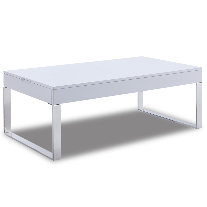 Кофейный стол Annecy Coffee Table white Белый Хром в Барнауле | Loft Concept 