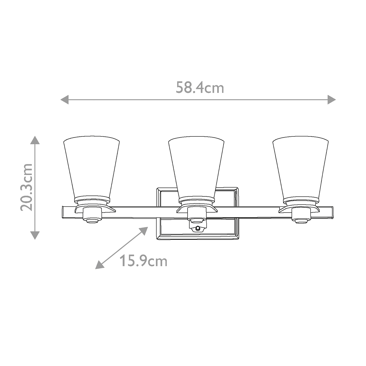 Бра для ванных комнат с белыми стеклянными конусными плафонами Hinkley в Барнауле