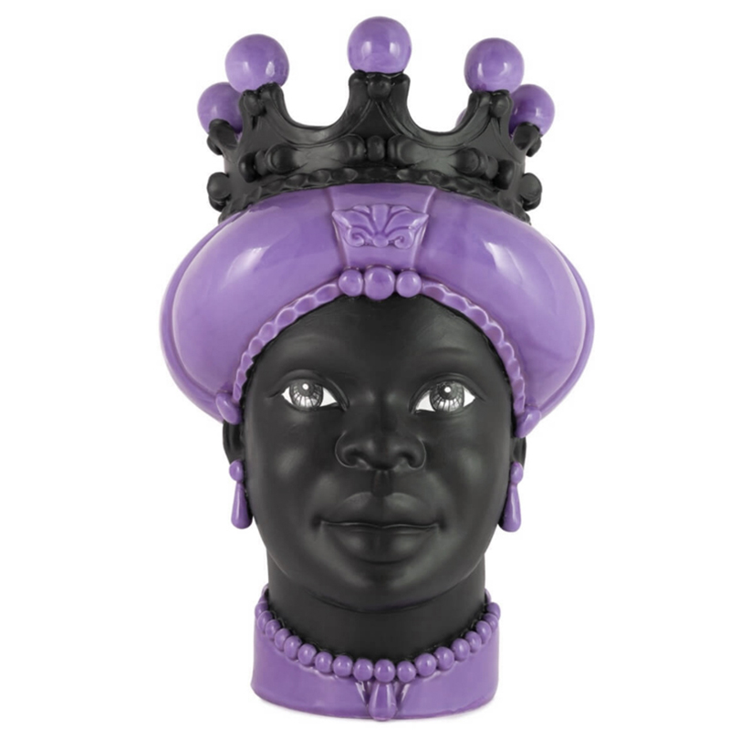 Ваза VASE MORO LADY CROWN DARK purple Черный Сиреневый Ваза VASE MORO LADY CROWN DARK purple Черный Сиреневый в Барнауле | Loft Concept