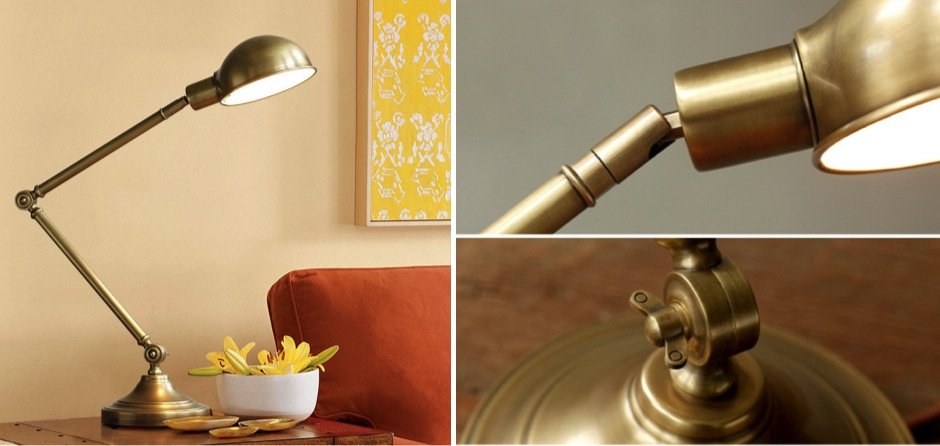 Настольная лампа Brass Vintage Loft Table Lamp Настольная лампа Brass Vintage Loft Table Lamp - Loft-Concept в Барнауле