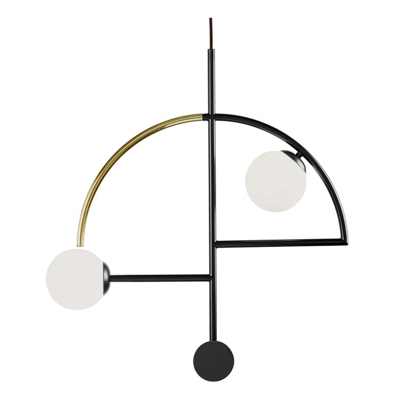 Подвесной светильник HELIO II - SUSPENSION LIGHT Черный Белый Латунь Подвесной светильник HELIO II - SUSPENSION LIGHT Черный Белый Латунь в Барнауле | Loft Concept