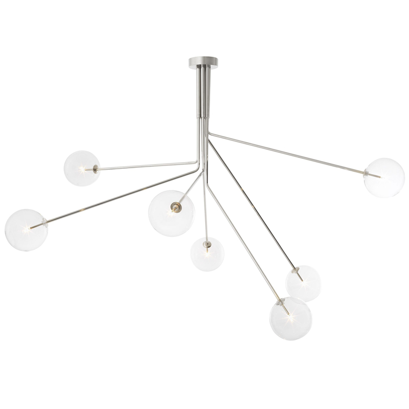Люстра Eichholtz Chandelier Topaz Nickel Никель Прозрачный Люстра Eichholtz Chandelier Topaz Nickel Никель Прозрачный в Барнауле | Loft Concept