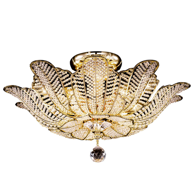 Потолочная люстра Franseza Chandelier gold Золотой Прозрачный (Transparent) Потолочная люстра Franseza Chandelier gold Золотой Прозрачный (Transparent) в Барнауле | Loft Concept