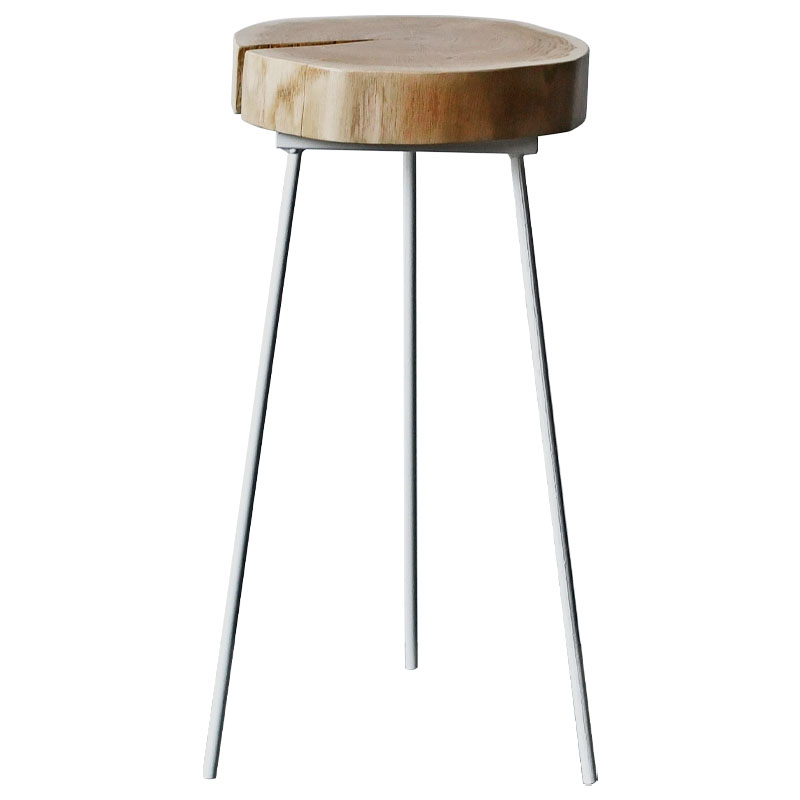 Приставной стол Hines Industrial Metal Rust Side Table Белый Светлый дуб Приставной стол Hines Industrial Metal Rust Side Table Белый Светлый дуб в Барнауле | Loft Concept