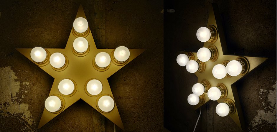 Настенный светильник Star золотая звезда Настенный светильник Star золотая звезда - Loft-Concept в Барнауле
