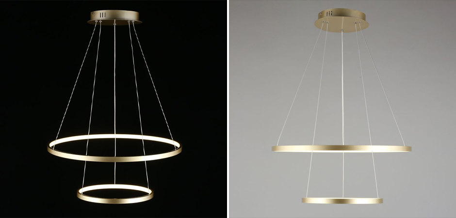 Люстра Ring Horizontal Double Gold Люстра Ring Horizontal Double Gold - Loft-Concept в Барнауле