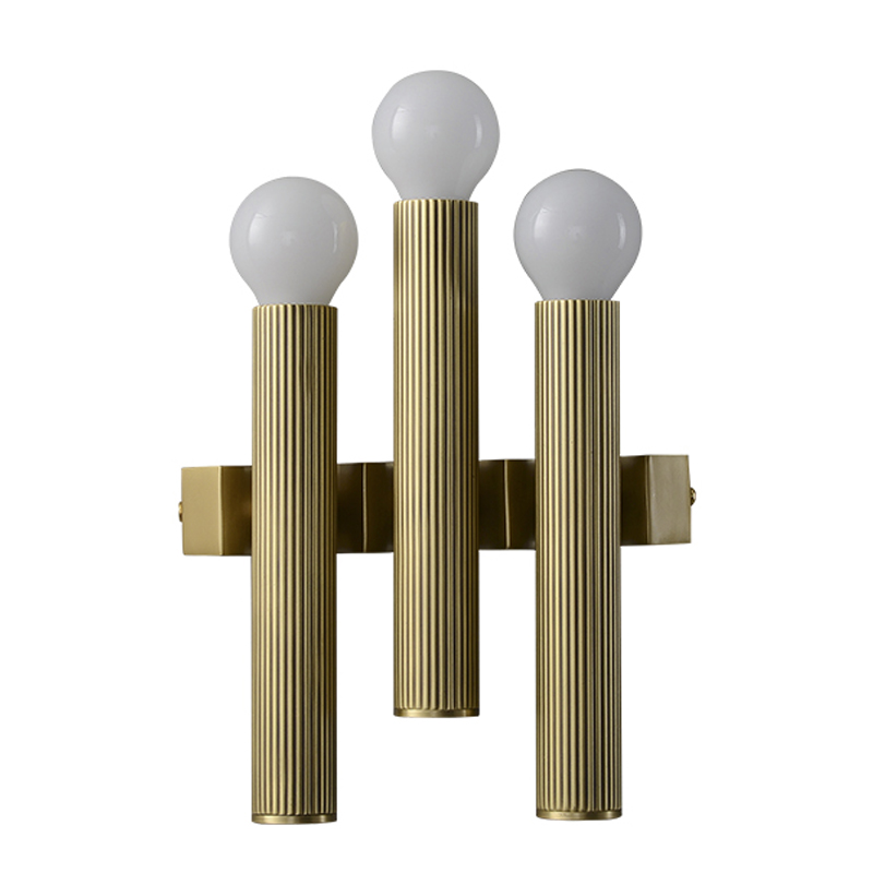Бра Corrugated Brass Wall Lamp Латунь Бра Corrugated Brass Wall Lamp Латунь в Барнауле | Loft Concept