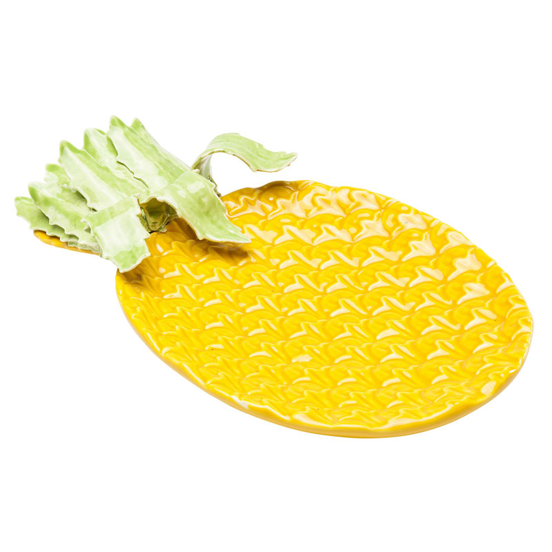 Тарелка Pineapple Plate Желтый Зеленый Тарелка Pineapple Plate Желтый Зеленый в Барнауле | Loft Concept