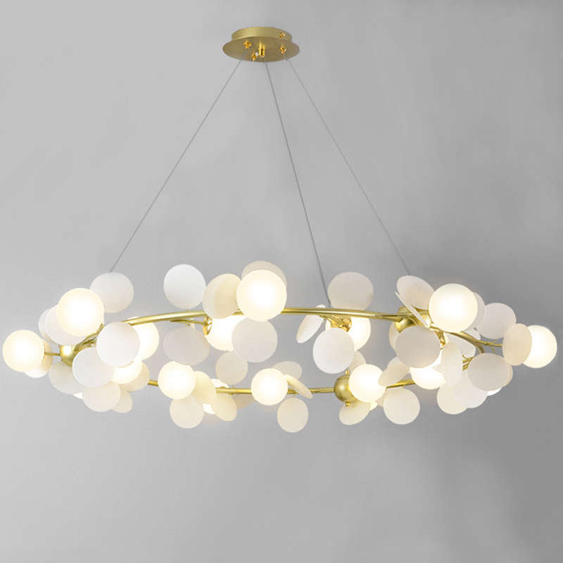 Люстра MATISSE Chandelier circle white Золотой Белый Люстра MATISSE Chandelier circle white Золотой Белый в Барнауле | Loft Concept