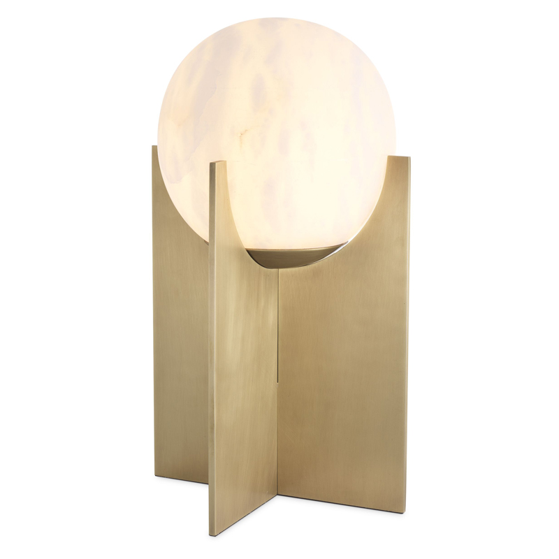 Настольная лампа Eichholtz Table Lamp Scorpios L Латунь Античная полированная Белый Настольная лампа Eichholtz Table Lamp Scorpios L Латунь Античная полированная Белый в Барнауле | Loft Concept