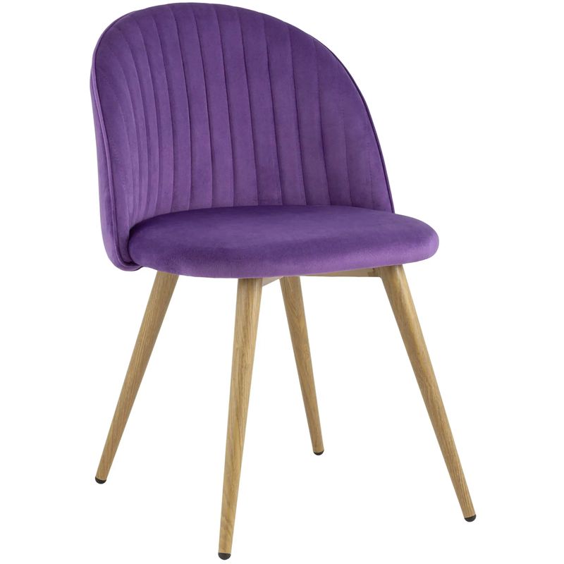 Стул Miruna Chair Лиловый Велюр Лиловый Древесина Стул Miruna Chair Лиловый Велюр Лиловый Древесина в Барнауле | Loft Concept