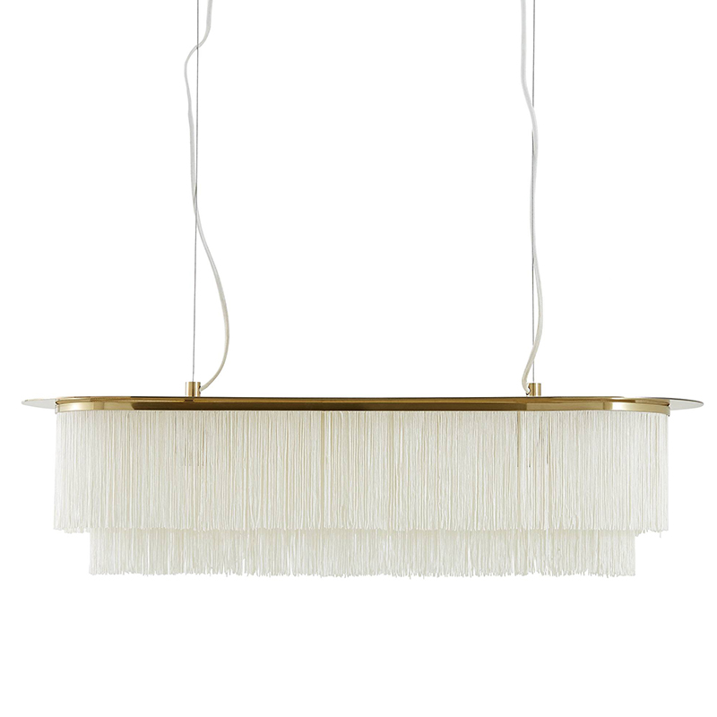 Люстра Houtique Linear Chandelier Cream Кремовый Латунь Люстра Houtique Linear Chandelier Cream Кремовый Латунь в Барнауле | Loft Concept